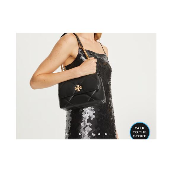 Tory Burch Kira Diamond Quilt Pave Concertible Shoulder Dust Bag OS NWT - Picture 2 of 12